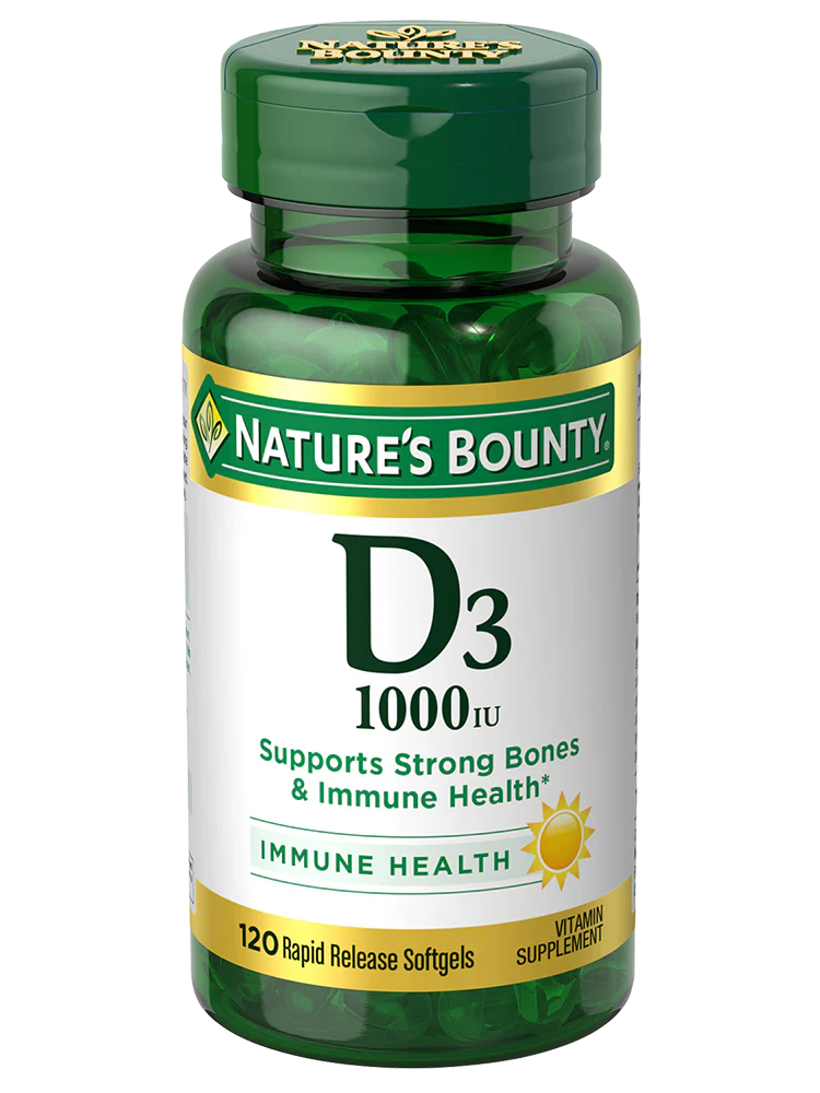 Vitamin D3  1,000 IU 25MCG, 120 Softgels