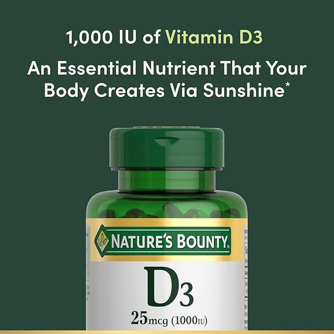 Vitamin D3  1,000 IU 25MCG, 120 Softgels
