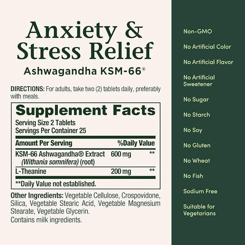 Anxiety & Stress Relief  50 Tablets