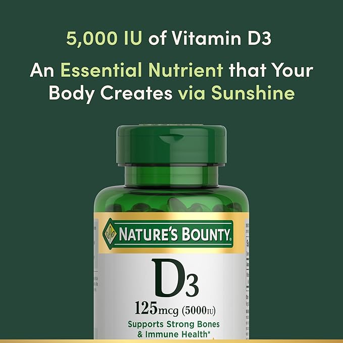 Vitamin D3  125 mcg (5,000 IU), 150 Softgels