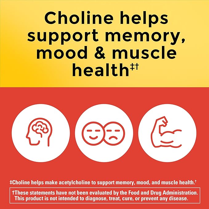 Choline Extra Strength Dosage 800 Mg Per 3 Capsules - 60 Capsules
