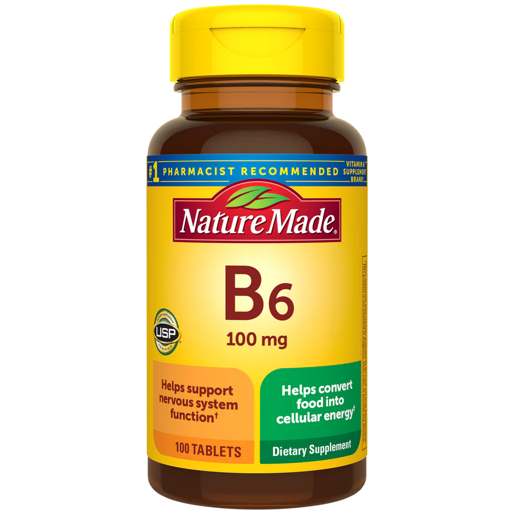 Vitamin B6 100 mg 100 Tablets