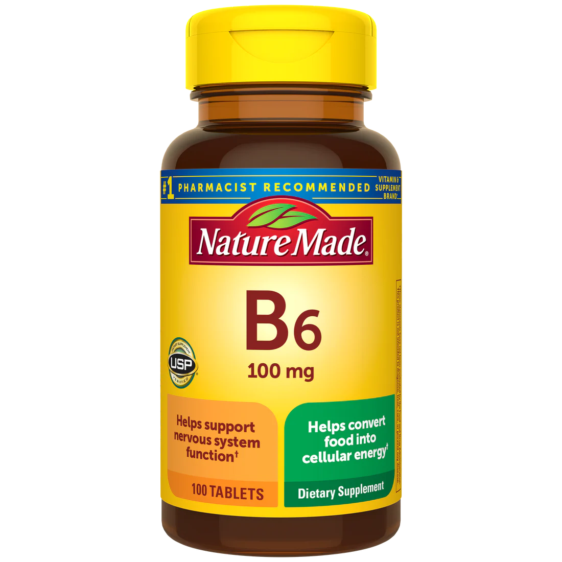 Vitamin B6 100 mg 100 Tablets