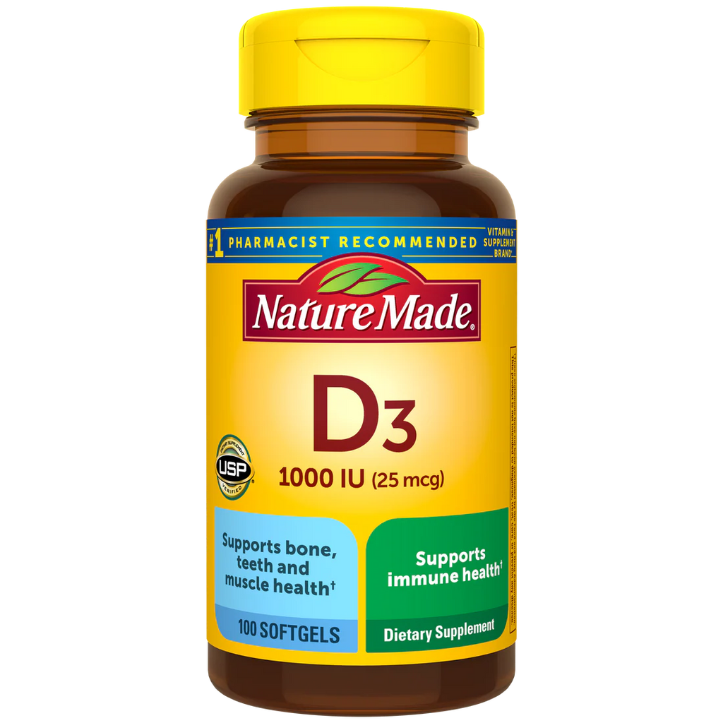 Vitamin D3 1000 IU (25 mcg) 100 Softgels