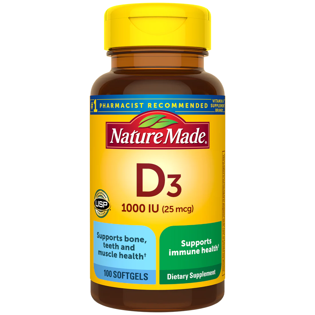 Vitamin D3 1000 IU (25 mcg) 100 Softgels