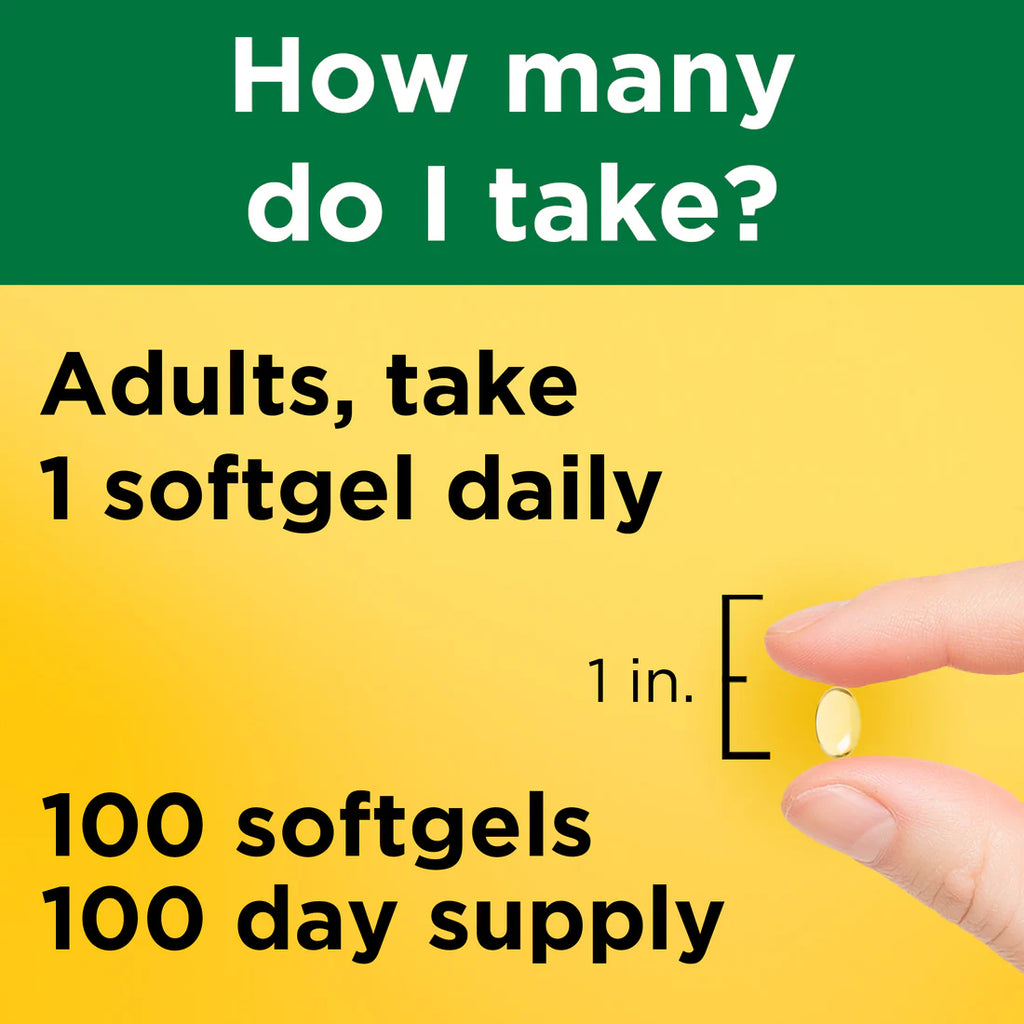 Vitamin D3 1000 IU (25 mcg) 100 Softgels