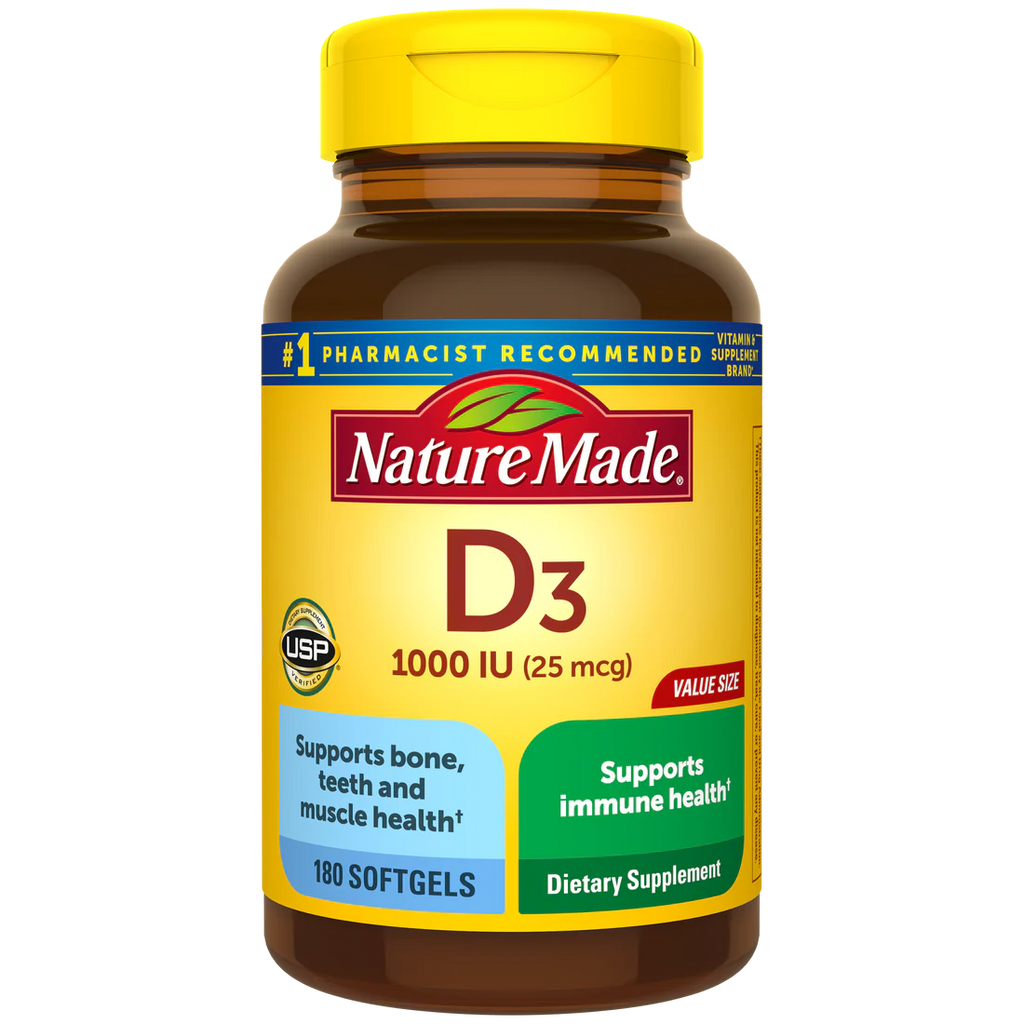 Vitamin D3 1000 IU (25 mcg) 180 Softgels
