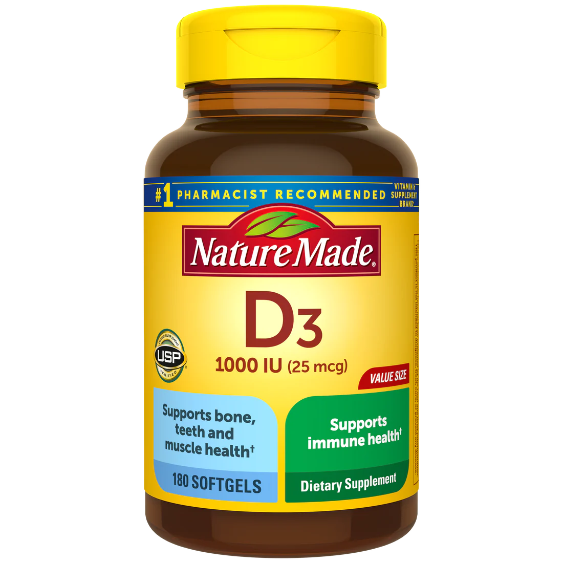 Vitamin D3 1000 IU (25 mcg) 180 Softgels