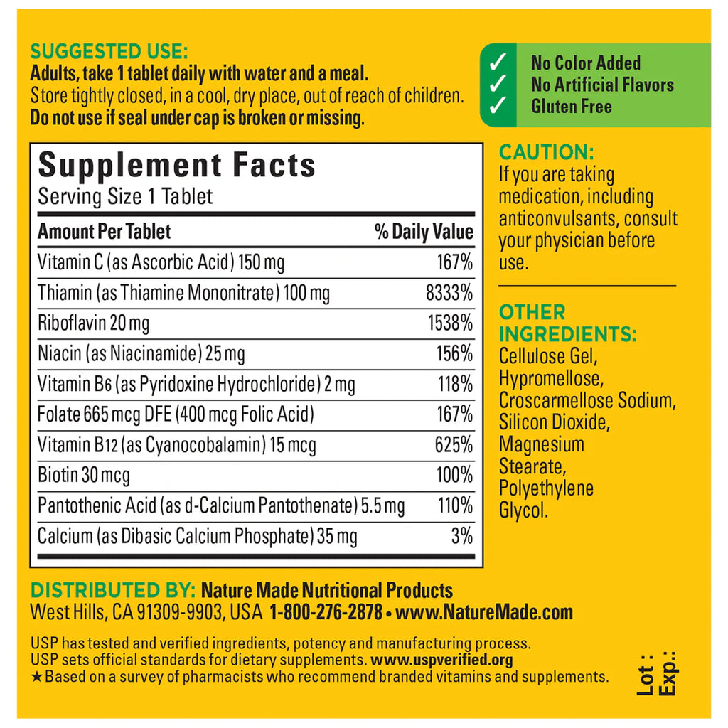 Super B-Complex with C Tablets 140 Capsules