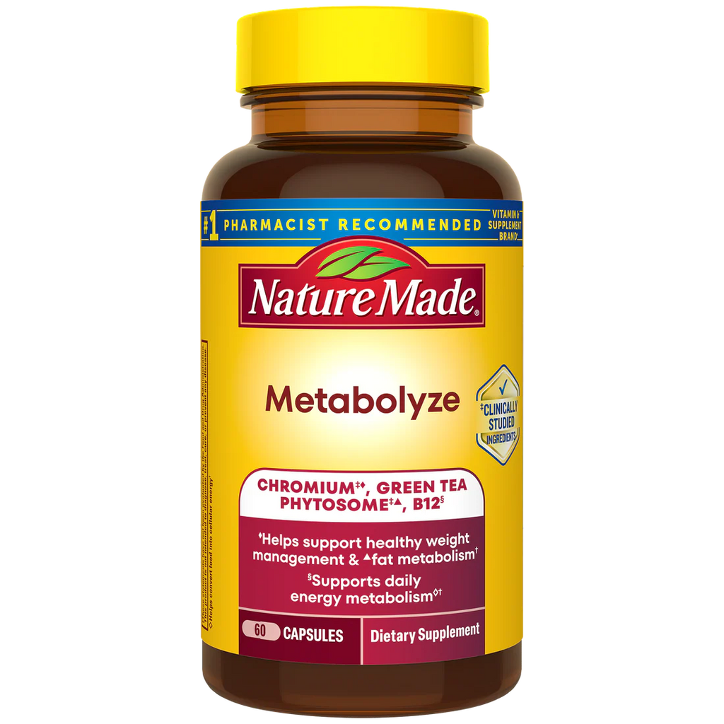 Metabolyze Capsules With Chromium, Green Tea Phytosome & B12 60 Capsules