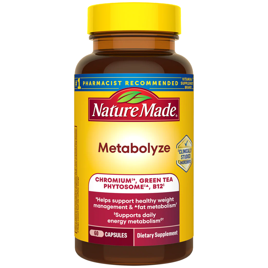 Metabolyze Capsules With Chromium, Green Tea Phytosome & B12 60 Capsules