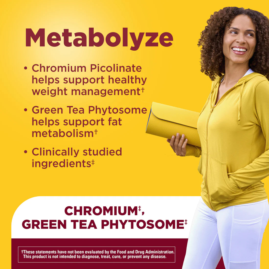 Metabolyze Capsules With Chromium, Green Tea Phytosome & B12 60 Capsules