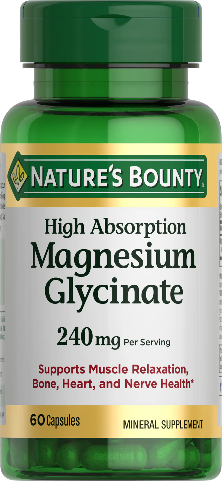 Magnesium Glycinate  240 mg, 60 Capsules