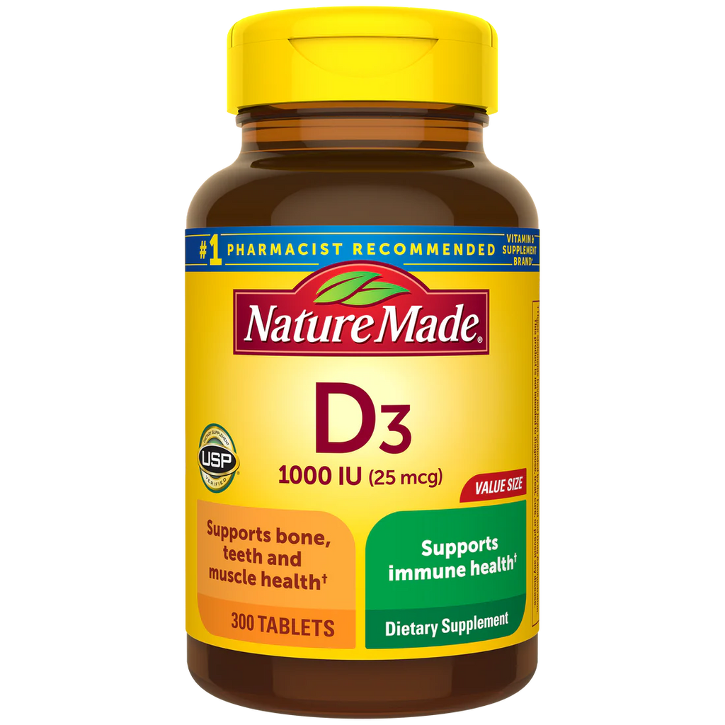 Vitamin D3 1000 IU (25 mcg) 300 Tablets